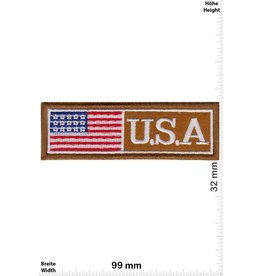 USA USA Flag- brown - small