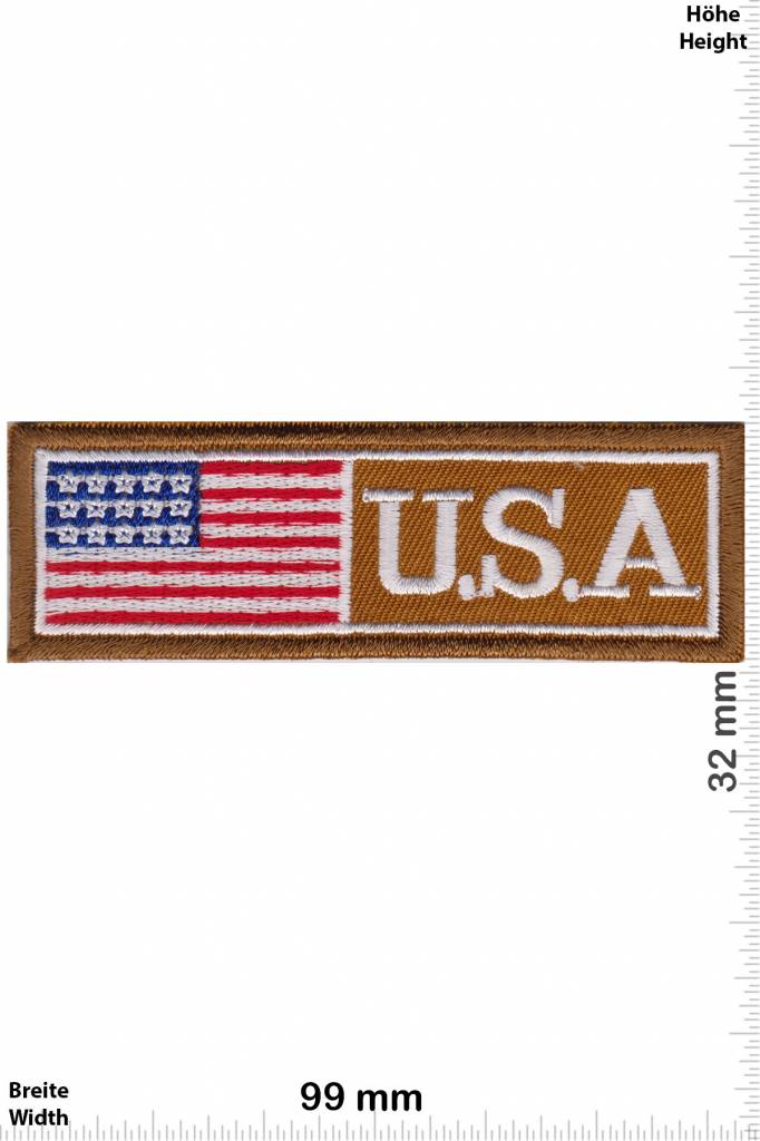 USA USA Flag- brown - small