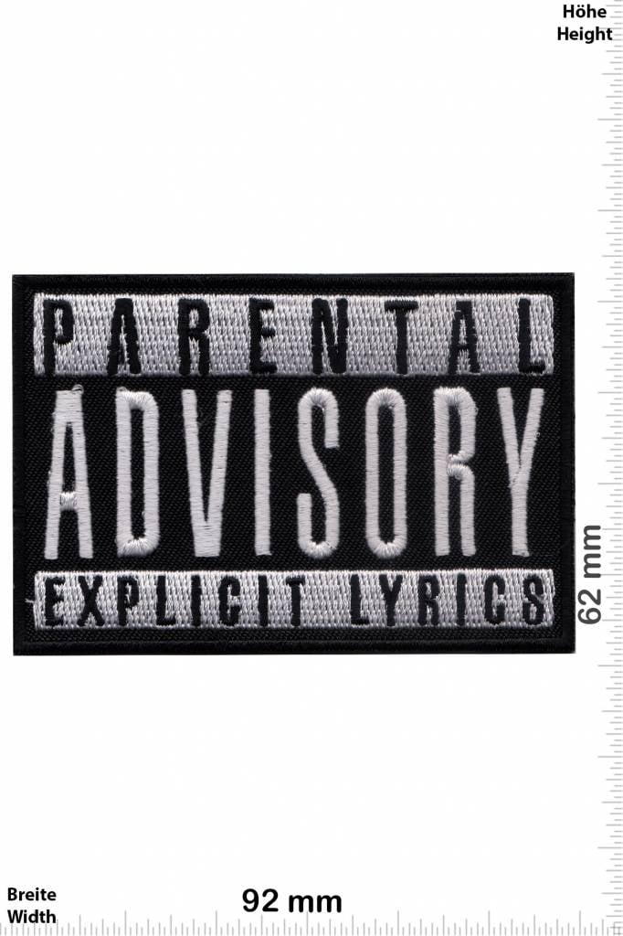 Parental Advisory Parental Advisory Explicit Lyrics - schwarz