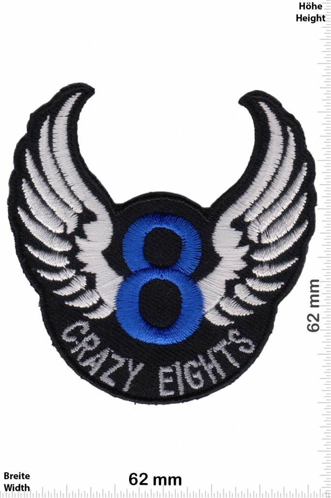 8 Ball Crazy Eights - 8 - wings - blue