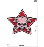 Totenkopf Skull red Star