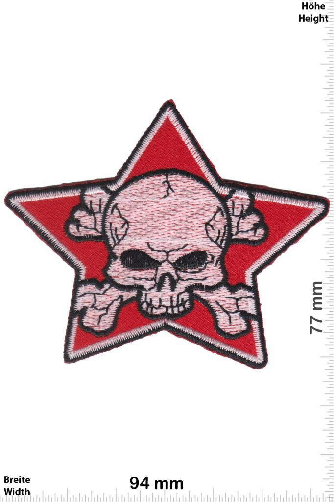 Totenkopf Skull red Star