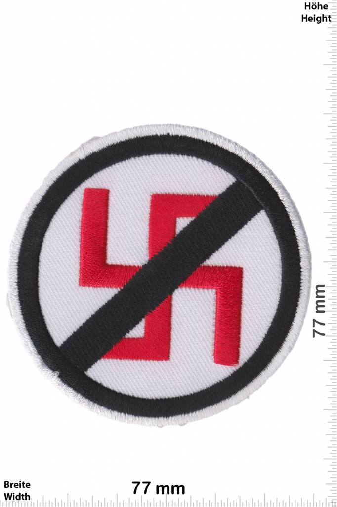 No Nazi NO Stop Nazi - black  red