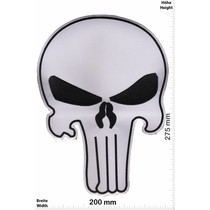 Punisher Punisher weiss / schwarz -  27 cm - BIGBiker Chopper - Rocker - Motorcycle - Kutte