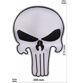 Punisher Punisher weiss / schwarz -  27 cm - BIGBiker Chopper - Rocker - Motorcycle - Kutte