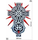 Crucifix Cross - Crucifix - Wolf -  25 cm