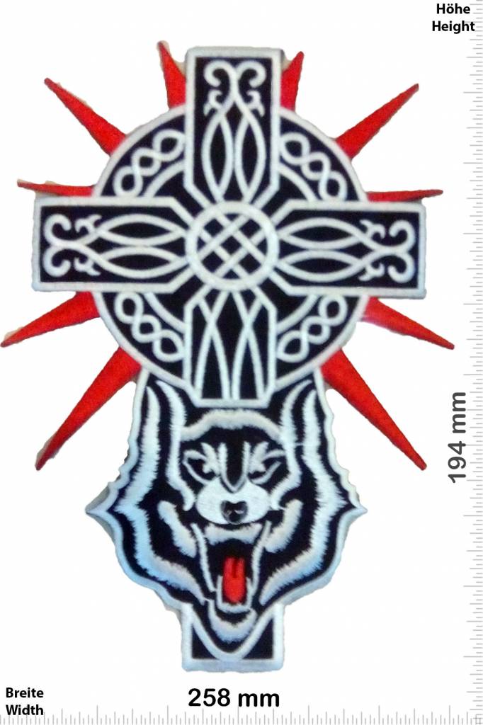 Crucifix Cross - Crucifix - Wolf -  25 cm