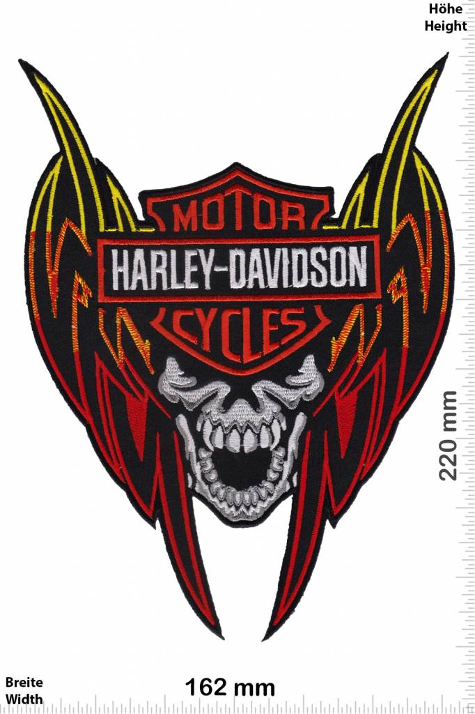 Harley Davidson Harley Davidson Motor - skull fly  - 22 cm -BIG