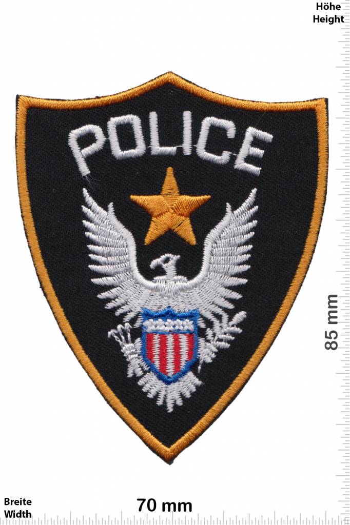 Police - Patch - Back Patches - Patch Keychains Stickers -  -  Biggest Patch Shop worldwide