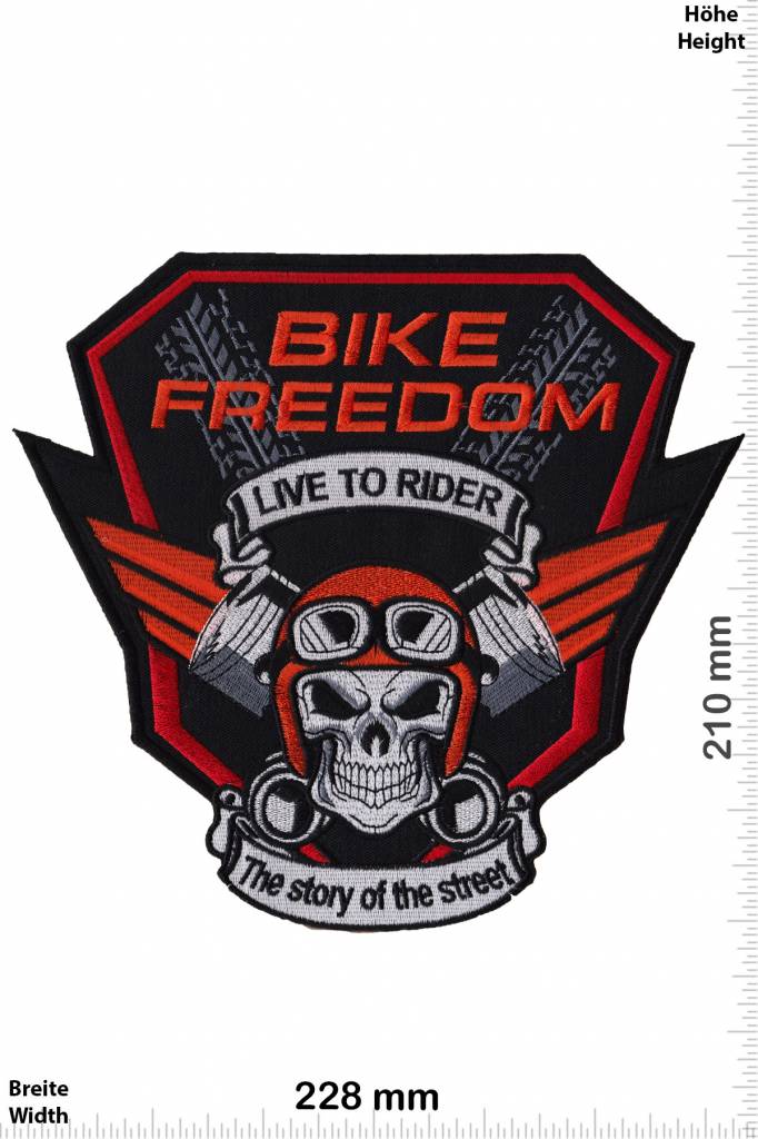 Biker Bike Freedom - Live to Rider - The story of the Street - 22 cm