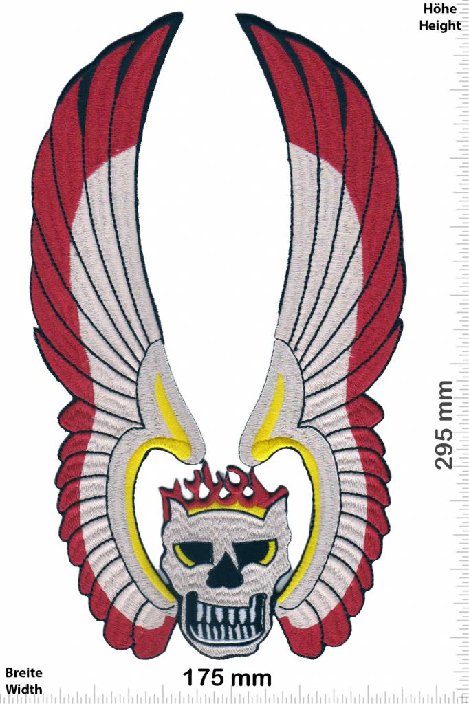 Bikerpatch Fire Skull - Fly - 29 cm