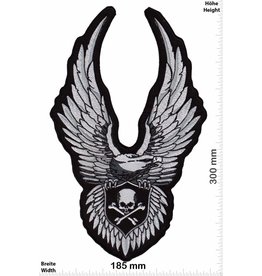 Bikerpatch Eagle Skull- 30 cm
