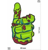 Zombie Zombie Hand -Daumen- grün