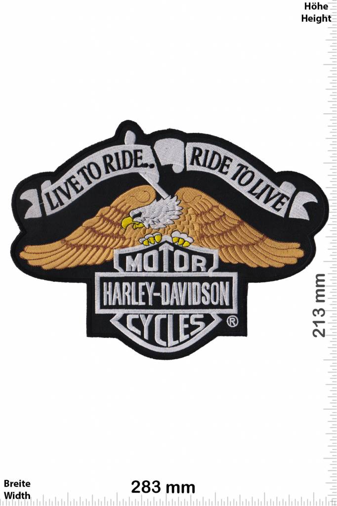 Harley Davidson - Patch - Back Patches - Patch Keychains Stickers - giga- patch.com - Biggest Patch Shop worldwide