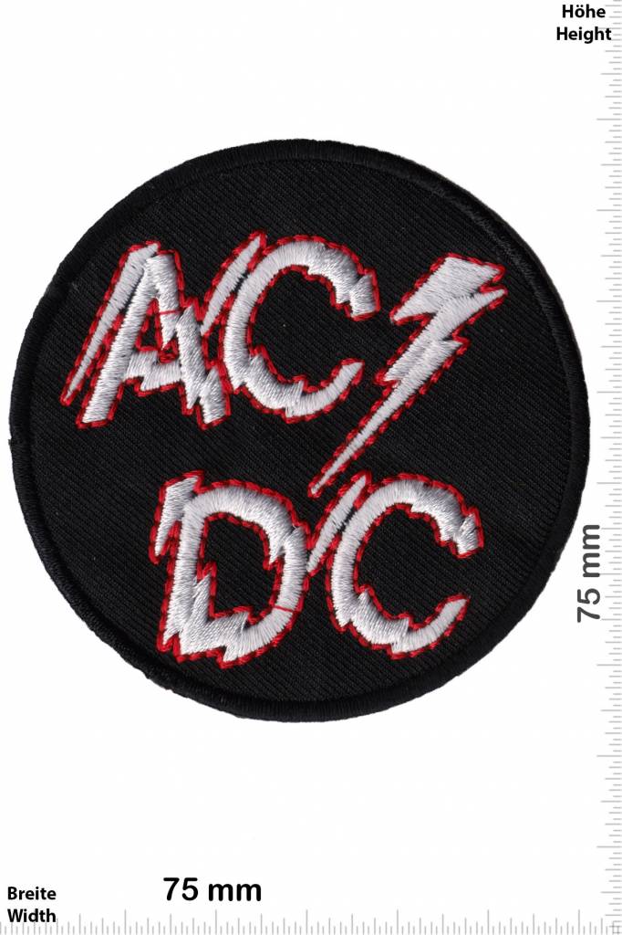 AC DC ACDC  - silver Power - AC DC - round