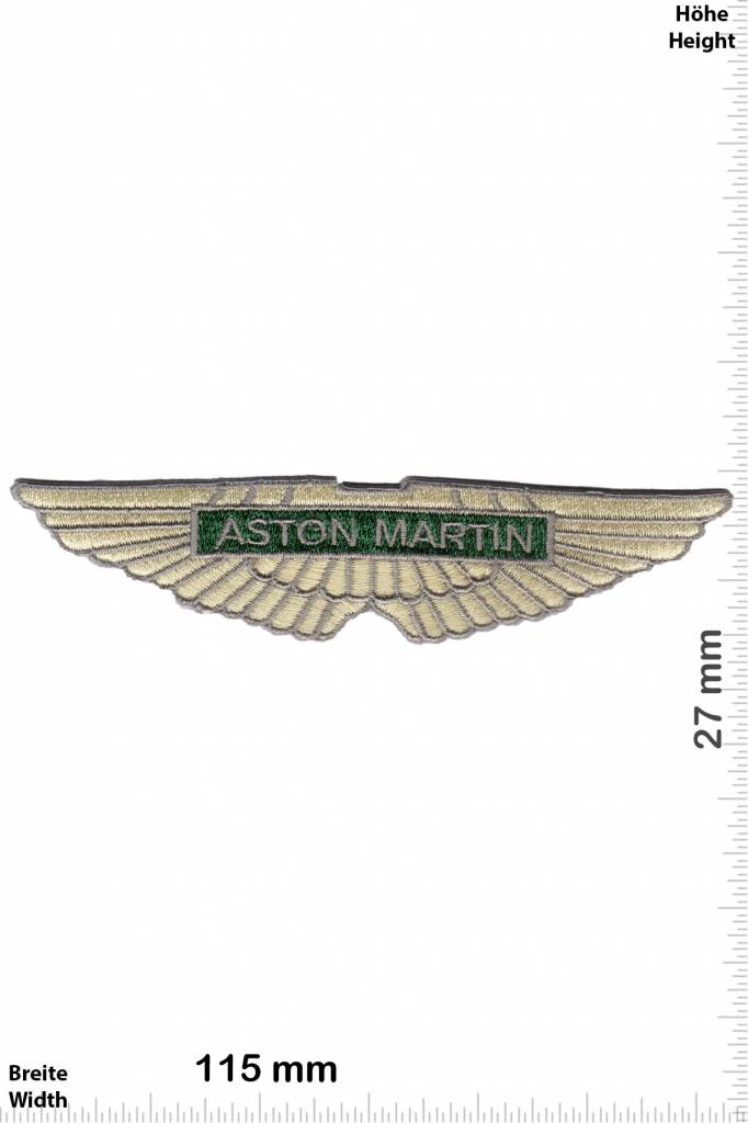 Aston Martin Logo Embroidered Patch - Sew On/Iron On For Clothing, Bags, Jackets