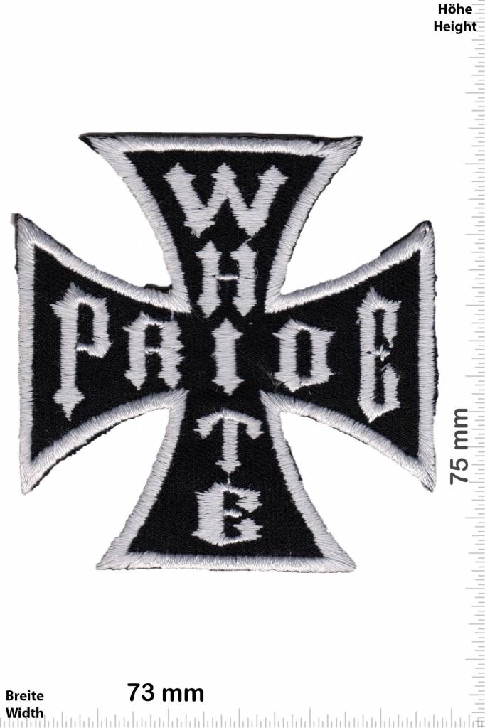 Biker White Pride - Cross