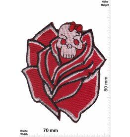 Oldschool Rose Skull - Rose Totenkopf