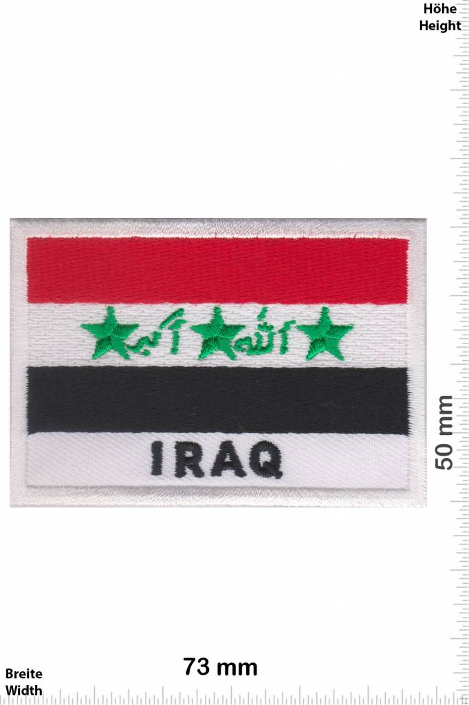 Iraq - Flag - Patch - Aufnäher - Aufnäher Shop / Patch - Shop - größter  weltweit - Patch Aufnäher Schlüsselanhänger Aufkleber