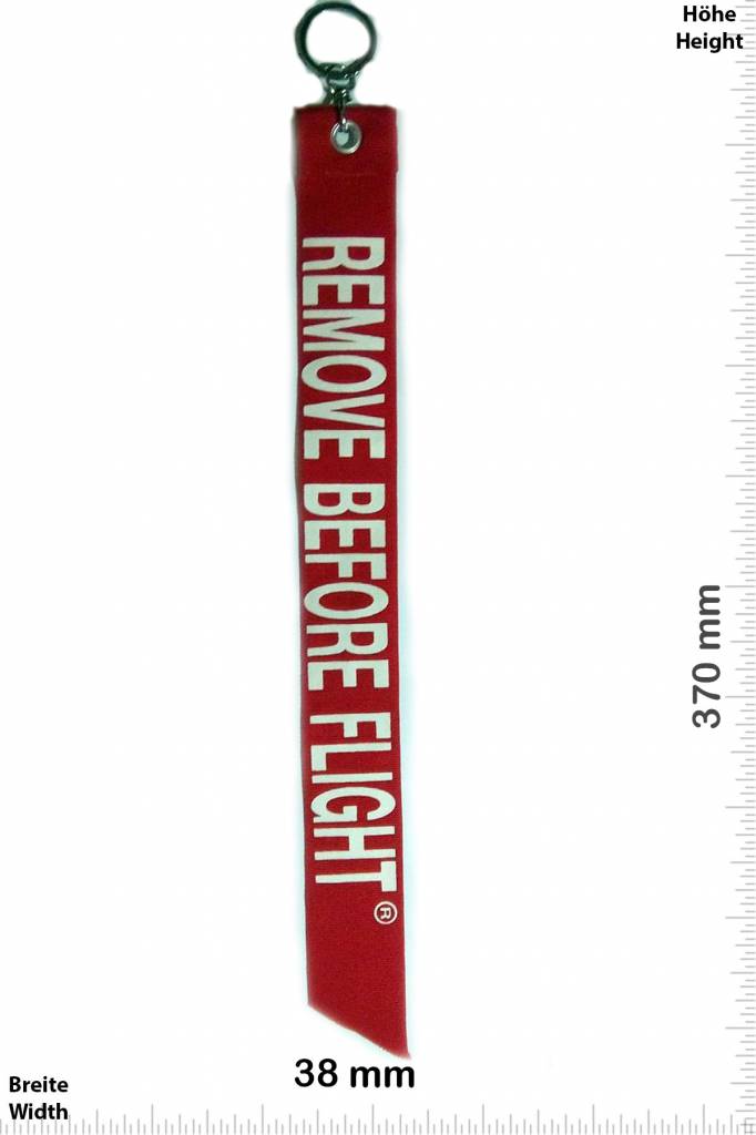 Kofferfahne, Suitcaseflag REMOVE BEFORE FLIGHT - red- Luggage tag - BIG -  Patch Keychains Stickers -  - Biggest Patch Shop worldwide