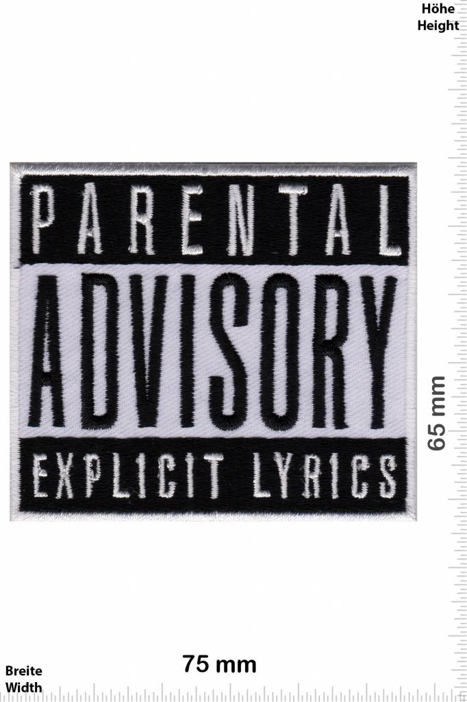 Parental Advisory Parental Advisory Explicit LYRICS - white black
