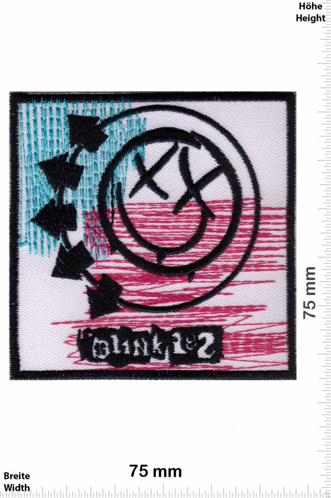 Blink 182 Blink 182  - smiley - red blue