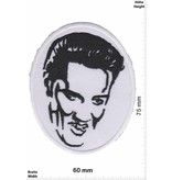 Elvis Elvis - black white  - oval