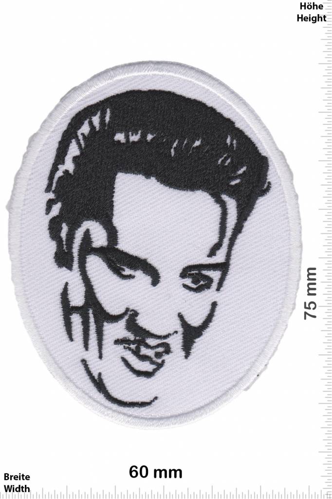 Elvis Elvis - black white  - oval