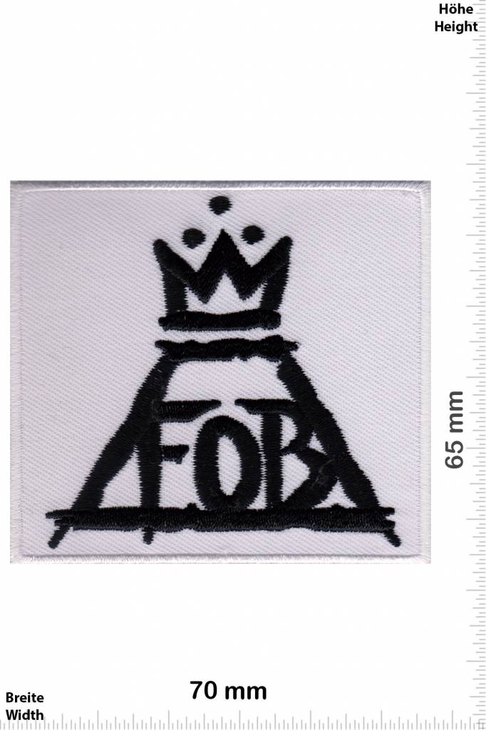 Fall Out Boy Fall Out Boy - Logo weiss- Alternative-Rockband