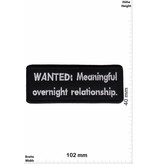 Sprüche, Claims Wanted: Meaningful overnigght relationship