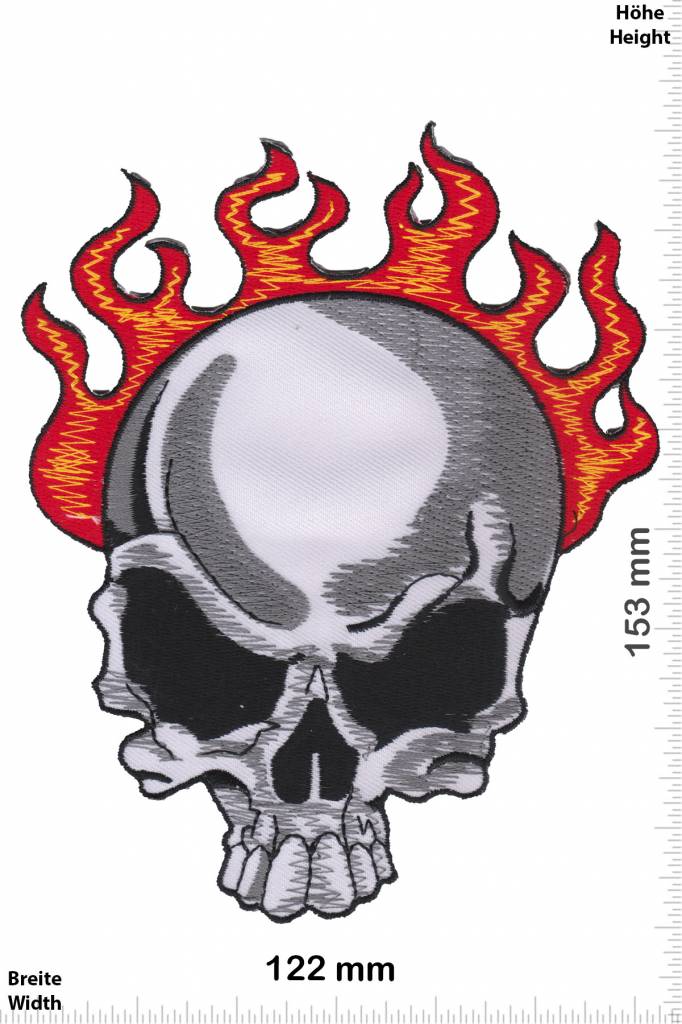 Totenkopf Skull - Flames - big