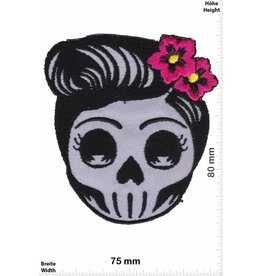 Skull Lady  Skull - grey - Old School