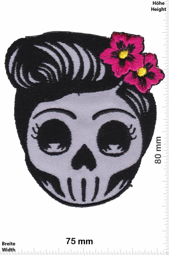 Skull Lady  Skull - grey - Old School