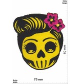 Skull Lady Totenkopf - Skull - yellow - Old School