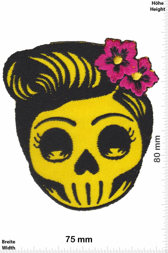 Skull Lady  Skull - yellow - Old School