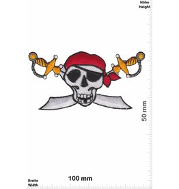 Totenkopf Pirat - mit Schwerter