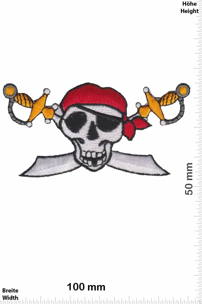Totenkopf Pirat - mit Schwerter