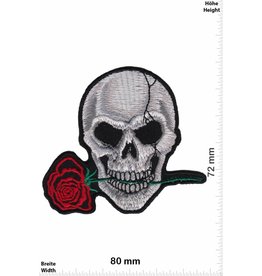 Totenkopf Skull with Rose