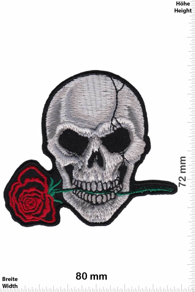 Totenkopf Skull with Rose