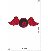 8 Ball 8 Ball fly - red  - Billiard ball with wings