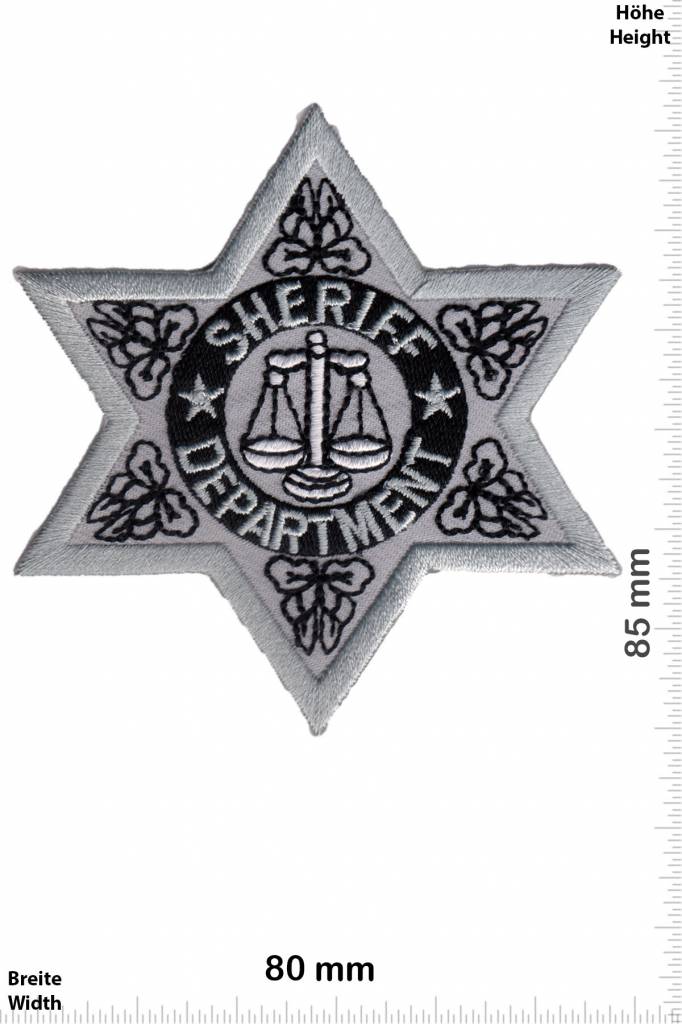 Police Sheriff - Department - Star - silver