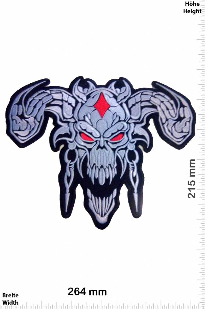 Bikerpatch Devil Skull - 26 cm