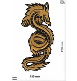 Bikerpatch Golden Dragon - 28 cm