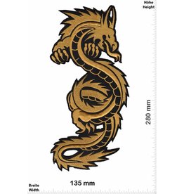 Bikerpatch Golden Dragon - 28 cm