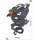 Bikerpatch Drache - Dragon - 23 cm