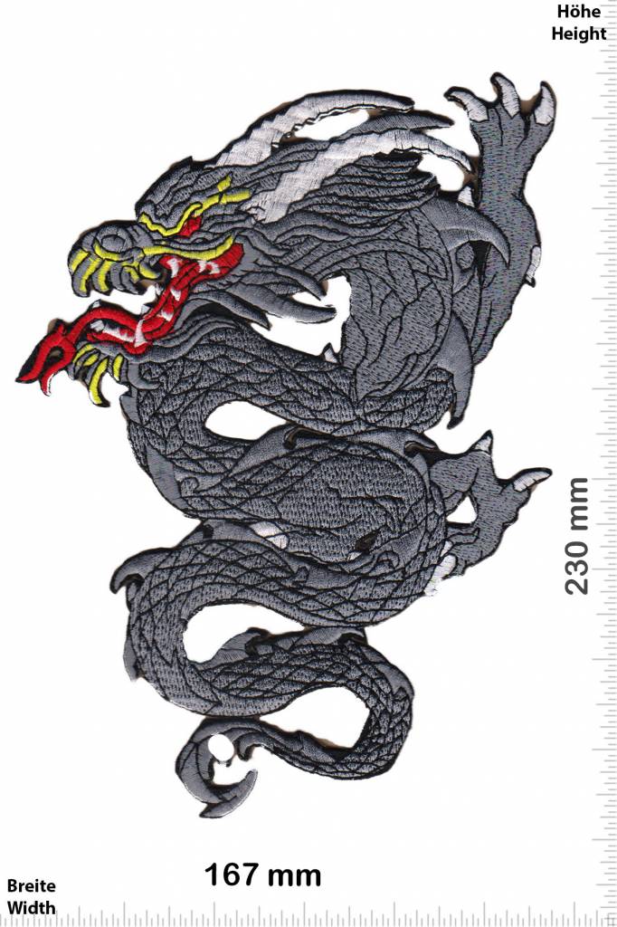 Bikerpatch Drache - Dragon - 23 cm