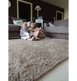 Goedkoop bruin tapijt met hoge pool