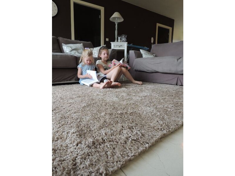 Goedkoop bruin tapijt met hoge pool