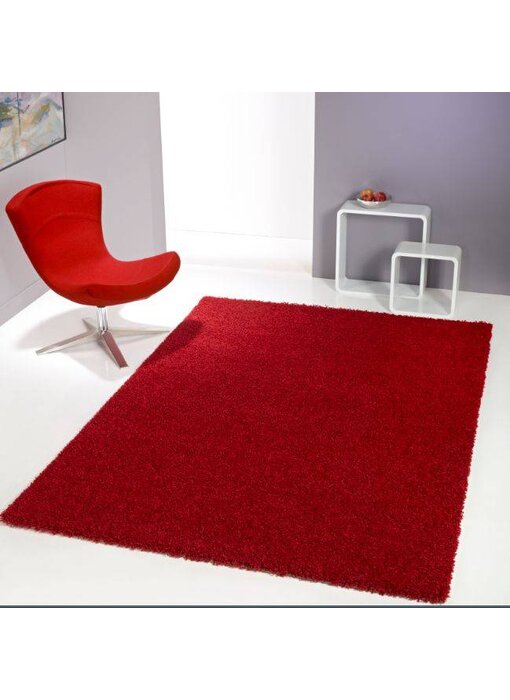 Rood tapijt hoogpolig