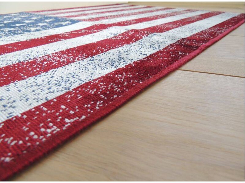 Mooi en voordelig tapijt met vintage Amerikaanse vlag of USA